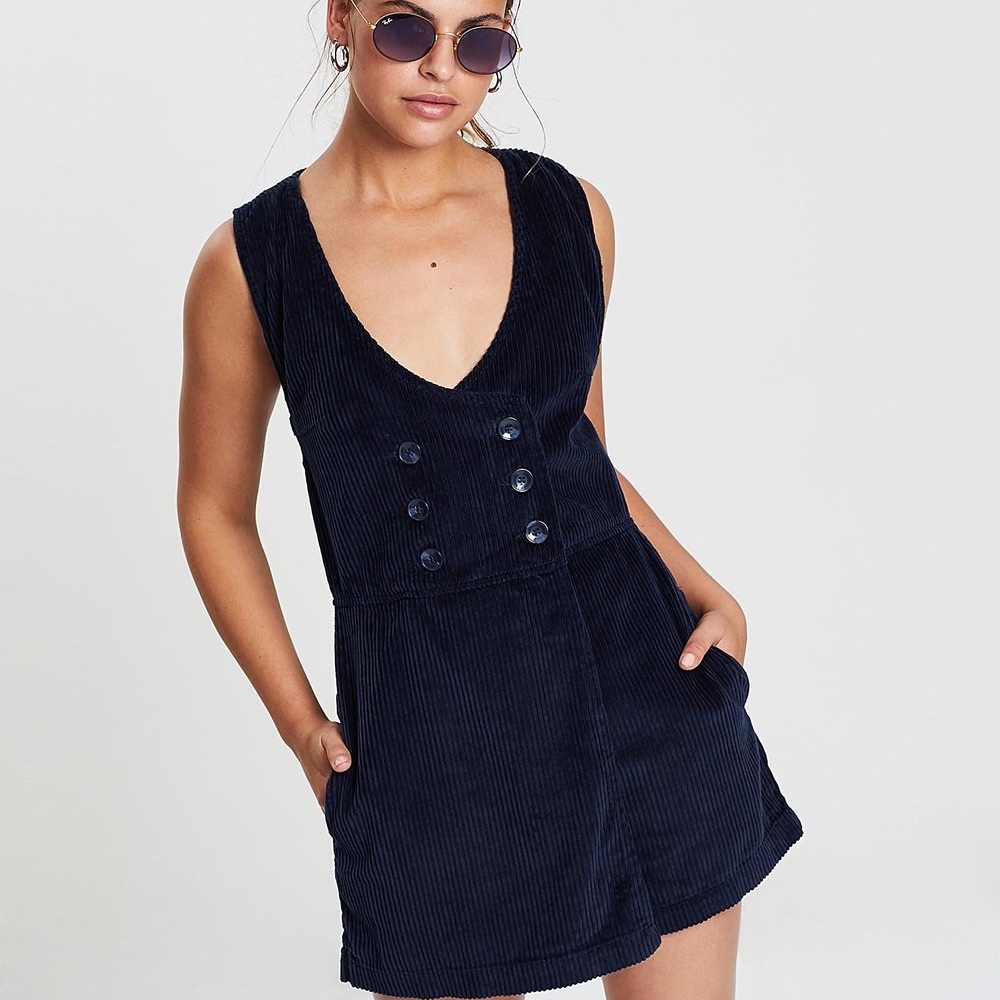 Volcom Win Me Ova Corduroy Romper